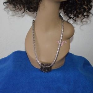 Silver tone necklace